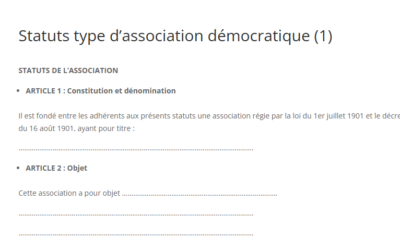 Statuts type d’association démocratique (1)